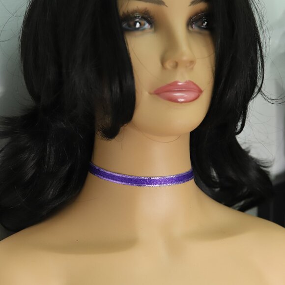 Purple Choker Adjustable Lace Chokers Necklace  (#19) - Picture 1 of 8